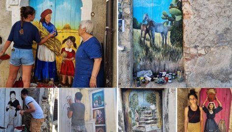 Zungri, il centro storico si trasforma in una colorata bottega d’arte